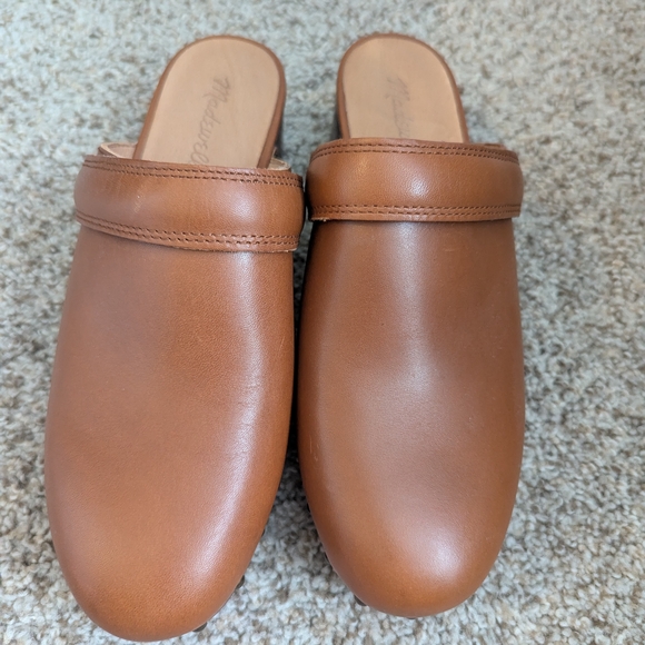 Madewell Tan Leather Mules with Studded Detail - Picture 2 of 5